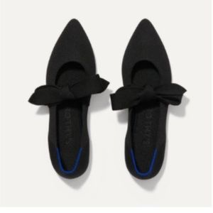 Rothy’s Mary Jane Bow Pointed Flat in Black